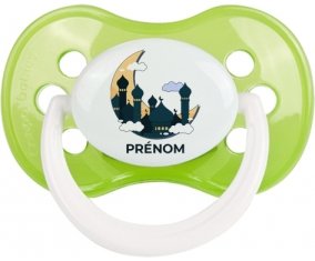 Islam mosqué avec prénom design-5 : Vert classique Tétine embout anatomique