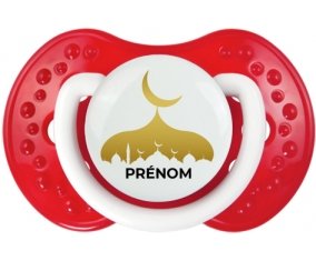 Islam mosqué avec prénom design-6 : Blanc-rouge classique Tétine embout Lovi Dynamic