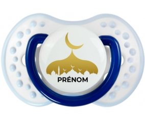 Islam mosqué avec prénom design-6 : Marine-blanc-bleu classique Tétine embout Lovi Dynamic