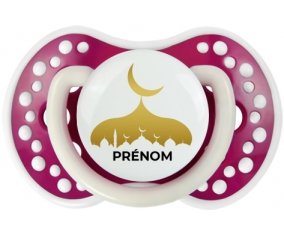 Islam mosqué avec prénom design-6 : Fuchsia phosphorescente Tétine embout Lovi Dynamic