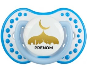 Islam mosqué avec prénom design-6 : Blanc-bleu phosphorescente Tétine embout Lovi Dynamic