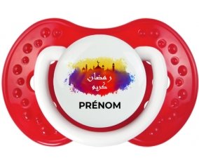 Islam ramadhan kareem avec prénom : Blanc-rouge classique Tétine embout Lovi Dynamic