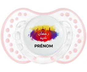 Islam ramadhan kareem avec prénom : Retro-blanc-rose-tendre classique Tétine embout Lovi Dynamic
