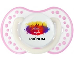 Islam ramadhan kareem avec prénom : Blanc-rose phosphorescente Tétine embout Lovi Dynamic