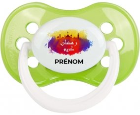 Islam ramadhan kareem avec prénom : Vert classique Tétine embout anatomique