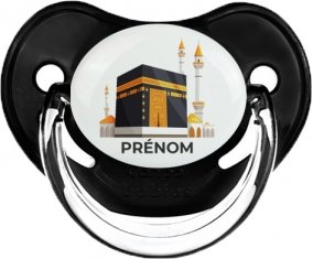 Islam Mecque design-1 avec prénom : Noir classique Tétine embout physiologique