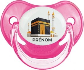 Islam Mecque design-1 avec prénom : Rose classique Tétine embout physiologique