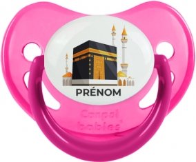 Islam Mecque design-1 avec prénom : Rose phosphorescente Tétine embout physiologique