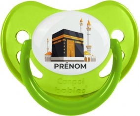 Islam Mecque design-1 avec prénom : Vert phosphorescente Tétine embout physiologique