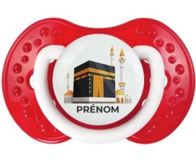 Islam Mecque design-1 avec prénom : Blanc-rouge classique Tétine embout Lovi Dynamic