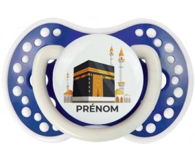 Islam Mecque design-1 avec prénom : Bleu-marine phosphorescente Tétine embout Lovi Dynamic