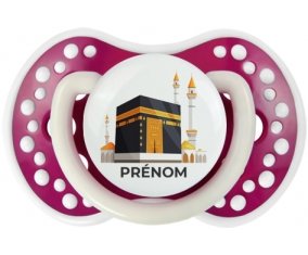 Islam Mecque design-1 avec prénom : Fuchsia phosphorescente Tétine embout Lovi Dynamic