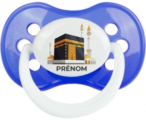 Islam Mecque design-1 avec prénom : Bleu classique Tétine embout anatomique