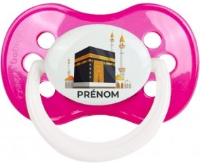 Islam Mecque design-1 avec prénom : Rose foncé classique Tétine embout anatomique