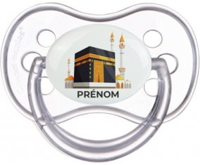 Islam Mecque design-1 avec prénom : Transparente classique Tétine embout anatomique