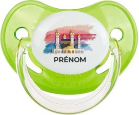 Islam Mecque design-2 avec prénom : Vert classique Tétine embout physiologique