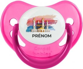 Islam Mecque design-2 avec prénom : Rose phosphorescente Tétine embout physiologique
