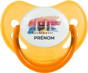 Islam Mecque design-2 avec prénom : Jaune phosphorescente Tétine embout physiologique