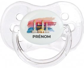 Islam Mecque design-2 avec prénom : Transparent classique Tétine embout cerise