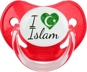 I love islam : Rouge à paillette Tétine embout physiologique