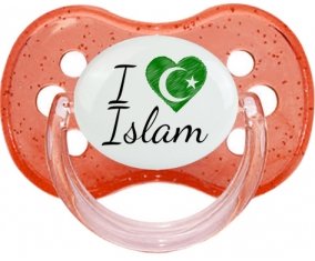I love islam : Rouge à paillette Tétine embout cerise