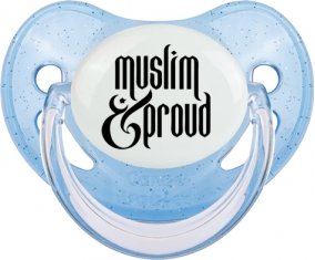 Muslim and proud : Bleue à paillette Tétine embout physiologique