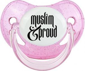Muslim and proud : Rose à paillette Tétine embout physiologique