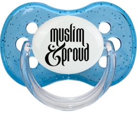 Muslim and proud : Bleu à paillette Tétine embout cerise
