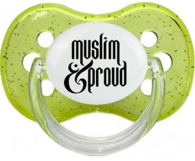 Muslim and proud : Vert à paillette Tétine embout cerise