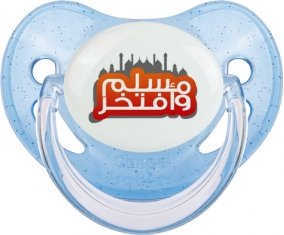 Muslim wa aftakhir en arabe : Bleue à paillette Tétine embout physiologique