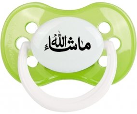 Ma sha allah en arabe : Vert classique Tétine embout anatomique