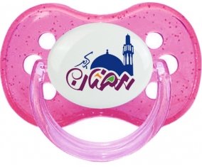 Islam Ramadhan : Rose à paillette Tétine embout cerise