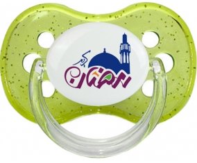 Islam Ramadhan : Vert à paillette Tétine embout cerise