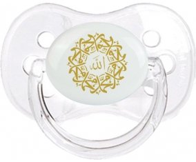 Allah & Mohamed en arabe : Transparent classique Tétine embout cerise