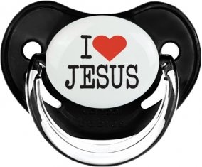 I love Jesus : Noir classique Tétine embout physiologique