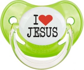 I love Jesus : Vert classique Tétine embout physiologique