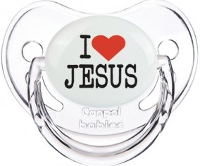 I love Jesus : Transparent classique Tétine embout physiologique
