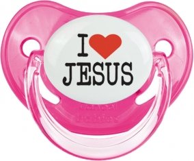 I love Jesus : Rose classique Tétine embout physiologique