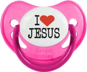 I love Jesus : Rose phosphorescente Tétine embout physiologique