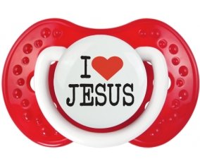 I love Jesus : Blanc-rouge classique Tétine embout Lovi Dynamic