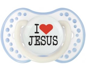 I love Jesus : Blanc-cyan classique Tétine embout Lovi Dynamic