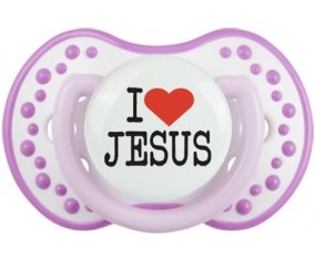I love Jesus : Blanc-mauve classique Tétine embout Lovi Dynamic