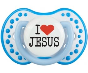 I love Jesus : Blanc-bleu phosphorescente Tétine embout Lovi Dynamic
