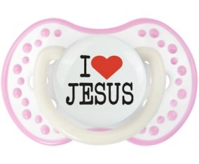 I love Jesus : Blanc-rose phosphorescente Tétine embout Lovi Dynamic