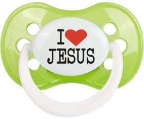 I love Jesus : Vert classique Tétine embout anatomique