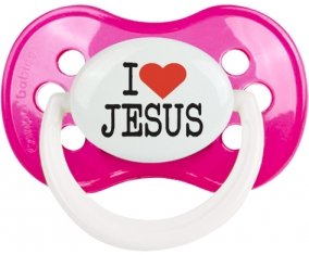 I love Jesus : Rose foncé classique Tétine embout anatomique
