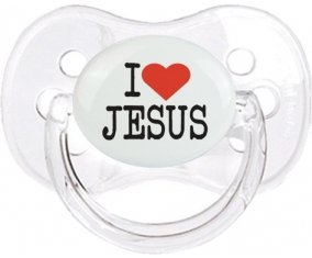 I love Jesus : Transparent classique Tétine embout cerise
