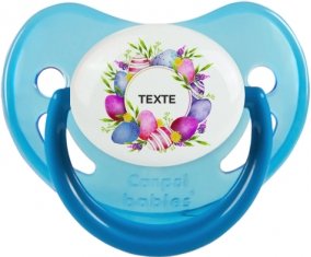 Oeuf de Pâques design-1 avec texte : Bleue phosphorescente Tétine embout physiologique