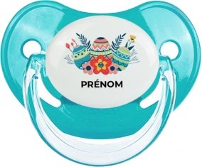 Oeuf de Pâques design-5 avec prénom : Sucette Physiologique personnalisée