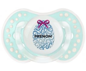 Oeuf de Pâques design-14 avec prénom : Retro-turquoise-lagon classique Tétine embout Lovi Dynamic